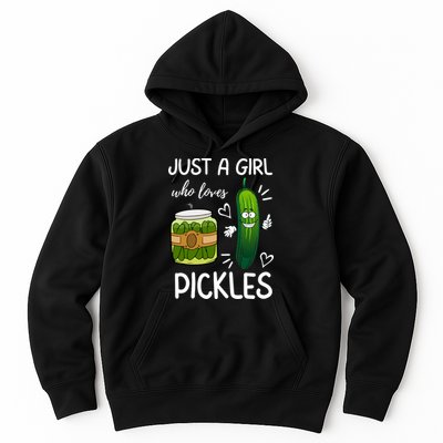 Just A Girl Who Loves Pickles Funny Vegetarian Vegan Pickle Lovers Hoodie