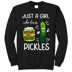 Just A Girl Who Loves Pickles Funny Vegetarian Vegan Pickle Lovers Sweatshirt