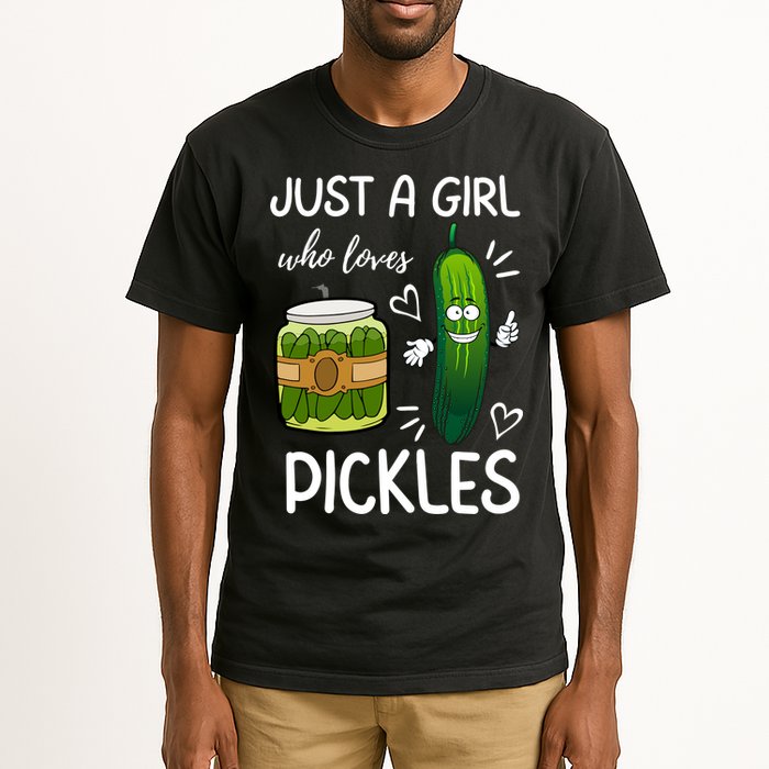 Just A Girl Who Loves Pickles Funny Vegetarian Vegan Pickle Lovers Tall T-Shirt