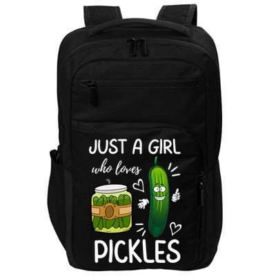 Just A Girl Who Loves Pickles Funny Vegetarian Vegan Pickle Lovers Impact Tech Backpack