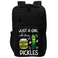 Just A Girl Who Loves Pickles Funny Vegetarian Vegan Pickle Lovers Impact Tech Backpack