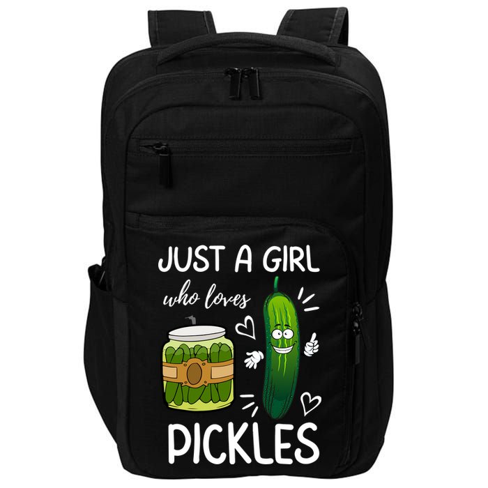 Just A Girl Who Loves Pickles Funny Vegetarian Vegan Pickle Lovers Impact Tech Backpack