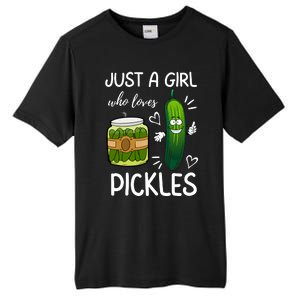 Just A Girl Who Loves Pickles Funny Vegetarian Vegan Pickle Lovers Tall Fusion ChromaSoft Performance T-Shirt