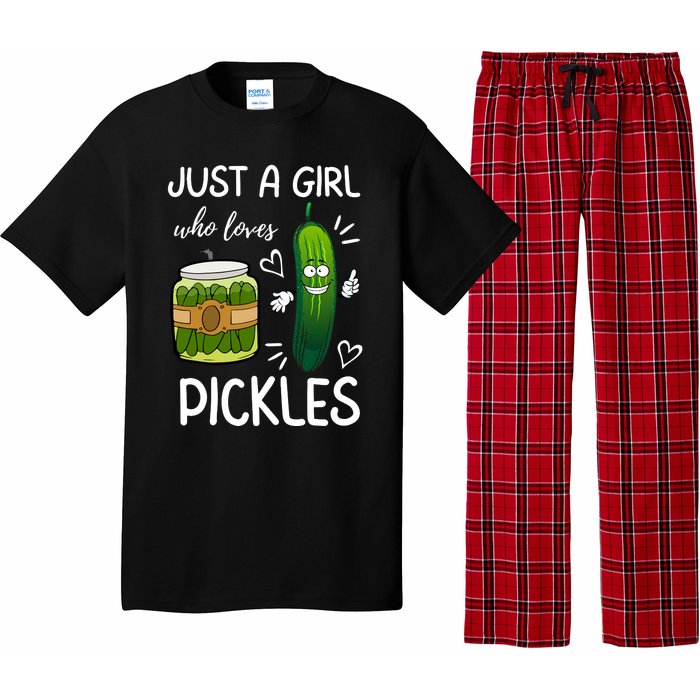 Just A Girl Who Loves Pickles Funny Vegetarian Vegan Pickle Lovers Pajama Set