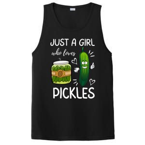 Just A Girl Who Loves Pickles Funny Vegetarian Vegan Pickle Lovers PosiCharge Competitor Tank