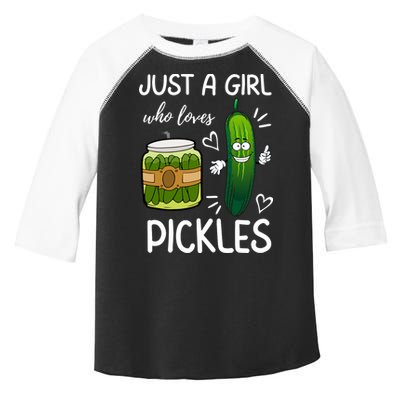 Just A Girl Who Loves Pickles Funny Vegetarian Vegan Pickle Lovers Toddler Fine Jersey T-Shirt