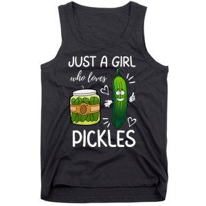 Just A Girl Who Loves Pickles Funny Vegetarian Vegan Pickle Lovers Tank Top