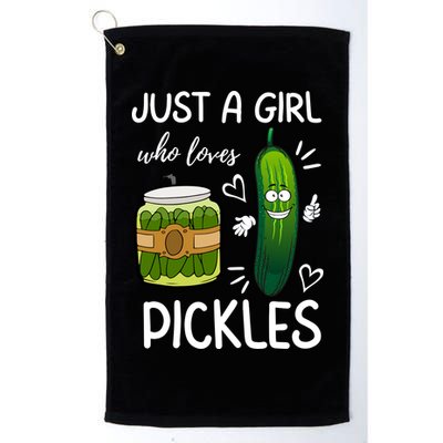 Just A Girl Who Loves Pickles Funny Vegetarian Vegan Pickle Lovers Golf Towel