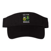 Just A Girl Who Loves Pickles Funny Vegetarian Vegan Pickle Lovers Valucap Bio-Washed Visor