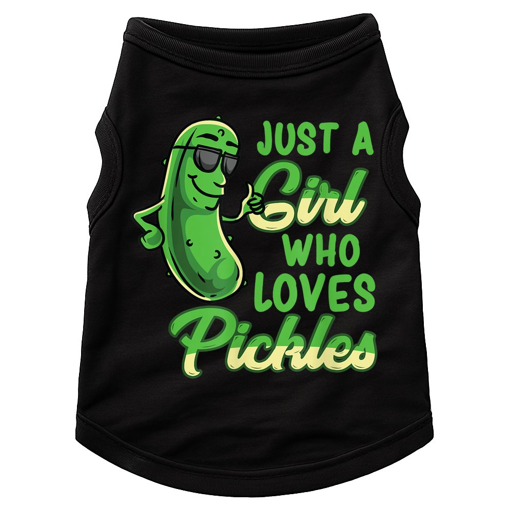 Just A Girl Who Loves Pickles Cute Pickle Girl Doggie Tank