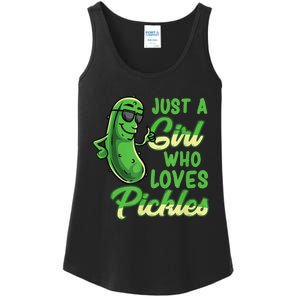 Just A Girl Who Loves Pickles Cute Pickle Girl Ladies Essential Tank