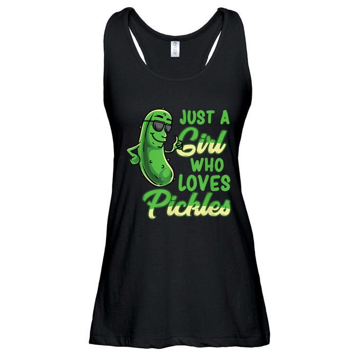 Just A Girl Who Loves Pickles Cute Pickle Girl Ladies Essential Flowy Tank