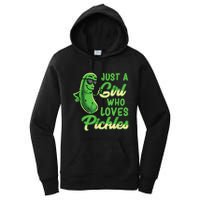 Just A Girl Who Loves Pickles Cute Pickle Girl Women's Pullover Hoodie