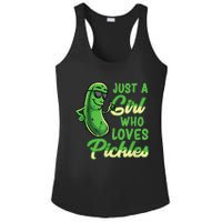 Just A Girl Who Loves Pickles Cute Pickle Girl Ladies PosiCharge Competitor Racerback Tank