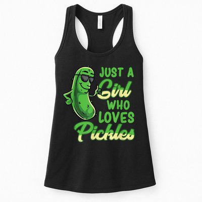 Just A Girl Who Loves Pickles Cute Pickle Girl Womens Tank Top
