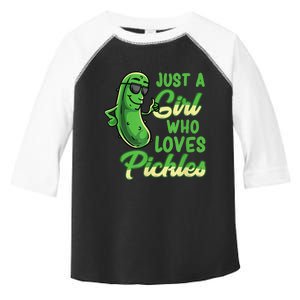 Just A Girl Who Loves Pickles Cute Pickle Girl Toddler Fine Jersey T-Shirt