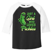 Just A Girl Who Loves Pickles Cute Pickle Girl Toddler Fine Jersey T-Shirt