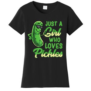 Just A Girl Who Loves Pickles Cute Pickle Girl Women's T-Shirt