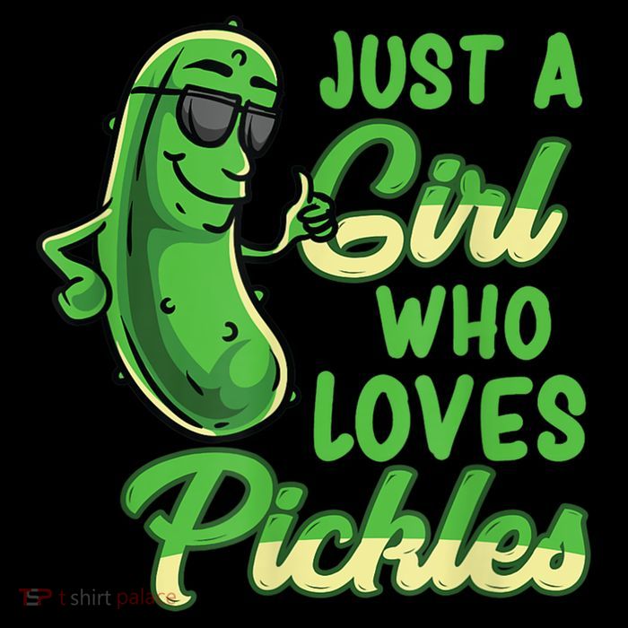 Just A Girl Who Loves Pickles Cute Pickle Girl Women's V-Neck T-Shirt
