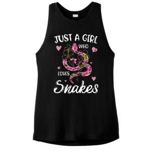 Just A Girl Who Loves Snakes Wo Snake Lover  Ladies PosiCharge Tri-Blend Wicking Tank