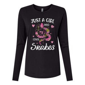 Just A Girl Who Loves Snakes Wo Snake Lover  Womens Cotton Relaxed Long Sleeve T-Shirt