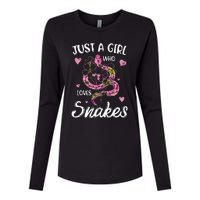 Just A Girl Who Loves Snakes Wo Snake Lover  Womens Cotton Relaxed Long Sleeve T-Shirt