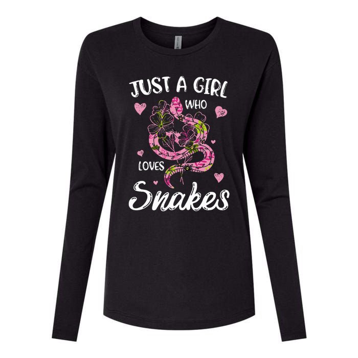 Just A Girl Who Loves Snakes Wo Snake Lover  Womens Cotton Relaxed Long Sleeve T-Shirt