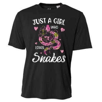 Just A Girl Who Loves Snakes Wo Snake Lover  Cooling Performance Crew T-Shirt