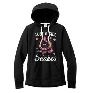 Just A Girl Who Loves Snakes Wo Snake Lover  Women's Fleece Hoodie