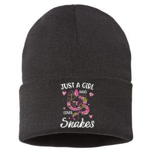 Just A Girl Who Loves Snakes Wo Snake Lover  Sustainable Knit Beanie