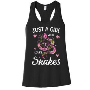 Just A Girl Who Loves Snakes Wo Snake Lover  Women's Racerback Tank