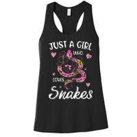 Just A Girl Who Loves Snakes Wo Snake Lover  Women's Racerback Tank