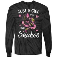 Just A Girl Who Loves Snakes Wo Snake Lover  Tie-Dye Long Sleeve Shirt