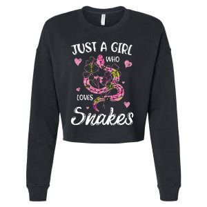 Just A Girl Who Loves Snakes Wo Snake Lover  Cropped Pullover Crew