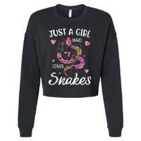 Just A Girl Who Loves Snakes Wo Snake Lover  Cropped Pullover Crew