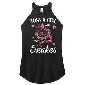 Just A Girl Who Loves Snakes Wo Snake Lover  Women's Perfect Tri Rocker Tank