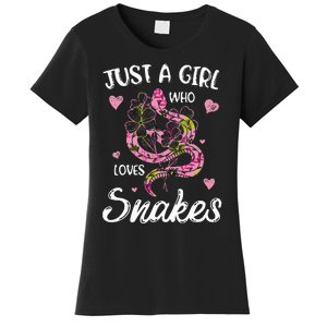 Just A Girl Who Loves Snakes Wo Snake Lover  Women's T-Shirt