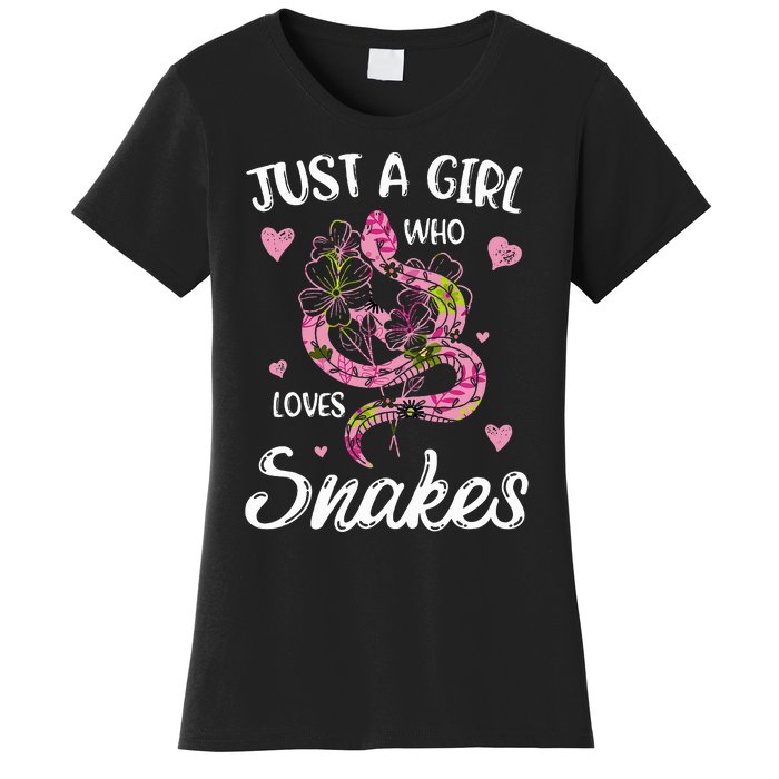 Just A Girl Who Loves Snakes Wo Snake Lover  Women's T-Shirt