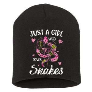 Just A Girl Who Loves Snakes Wo Snake Lover  Short Acrylic Beanie