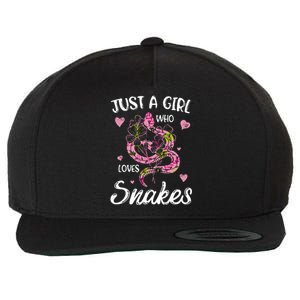 Just A Girl Who Loves Snakes Wo Snake Lover  Wool Snapback Cap