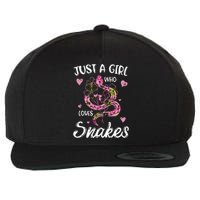 Just A Girl Who Loves Snakes Wo Snake Lover  Wool Snapback Cap