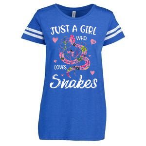 Just A Girl Who Loves Snakes Wo Snake Lover  Enza Ladies Jersey Football T-Shirt