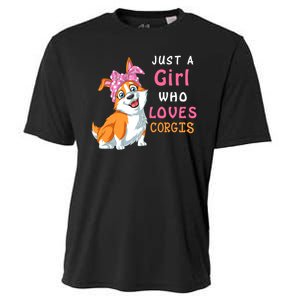 Just A Girl Who Loves Corgis Cooling Performance Crew T-Shirt