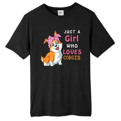 Just A Girl Who Loves Corgis Tall Fusion ChromaSoft Performance T-Shirt