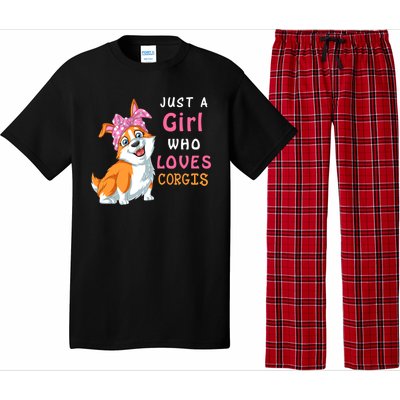 Just A Girl Who Loves Corgis Pajama Set