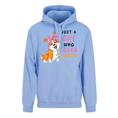 Just A Girl Who Loves Corgis Unisex Surf Hoodie