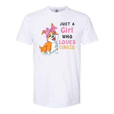 Just A Girl Who Loves Corgis Softstyle CVC T-Shirt