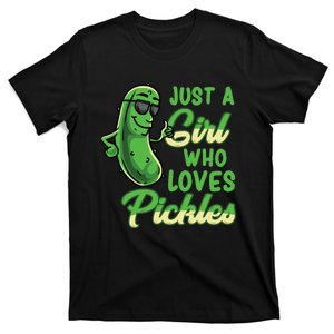 Just A Girl Who Loves Pickles Cute Pickle Girl T-Shirt