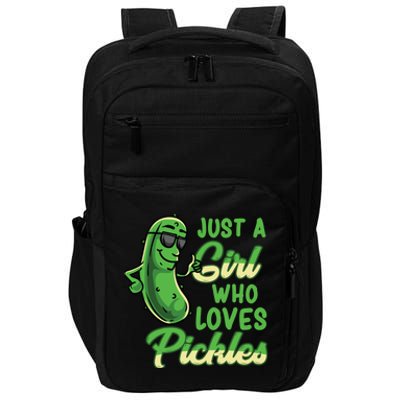 Just A Girl Who Loves Pickles Cute Pickle Girl Impact Tech Backpack