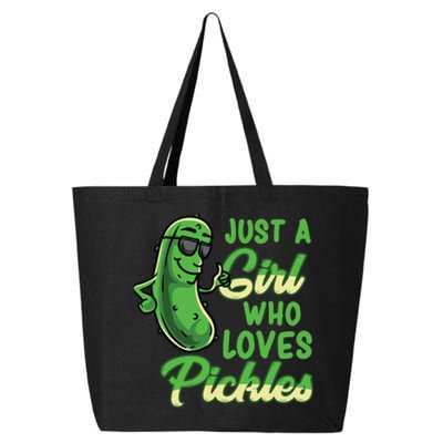 Just A Girl Who Loves Pickles Cute Pickle Girl 25L Jumbo Tote